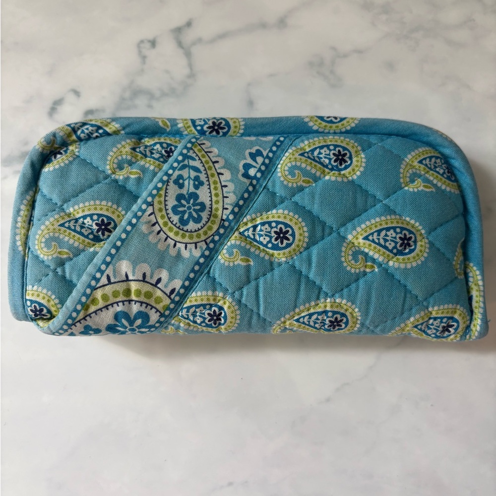 Y2K Retired Quilted Cotton Soft Glasses Case Vera Bradley Bermuda Blue Paisley